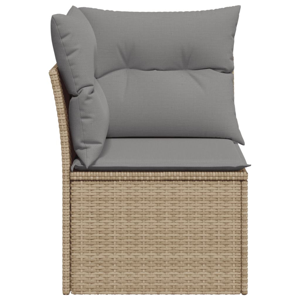 Tuinhoekbank met kussens poly rattan beige is nu te koop bij PeponiXL, paradijselijk wonen!