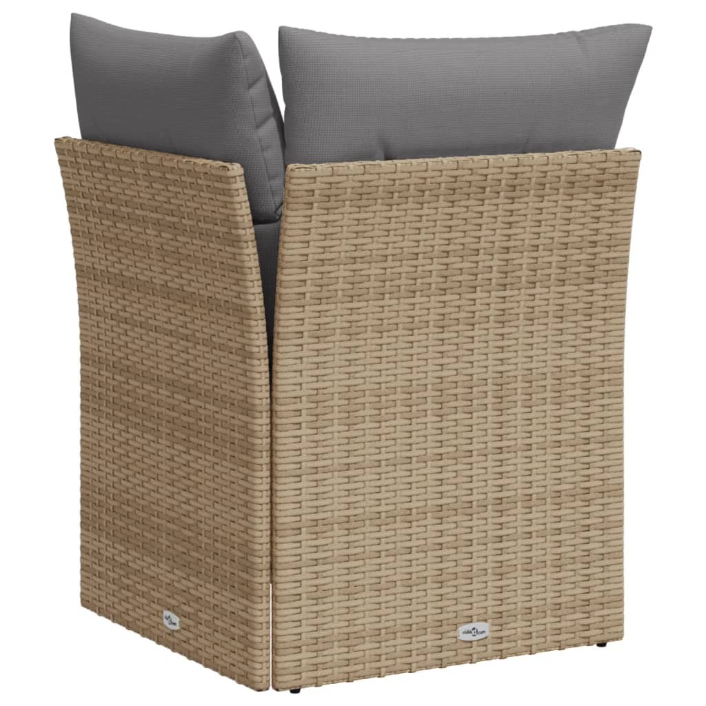 Tuinhoekbank met kussens poly rattan beige is nu te koop bij PeponiXL, paradijselijk wonen!