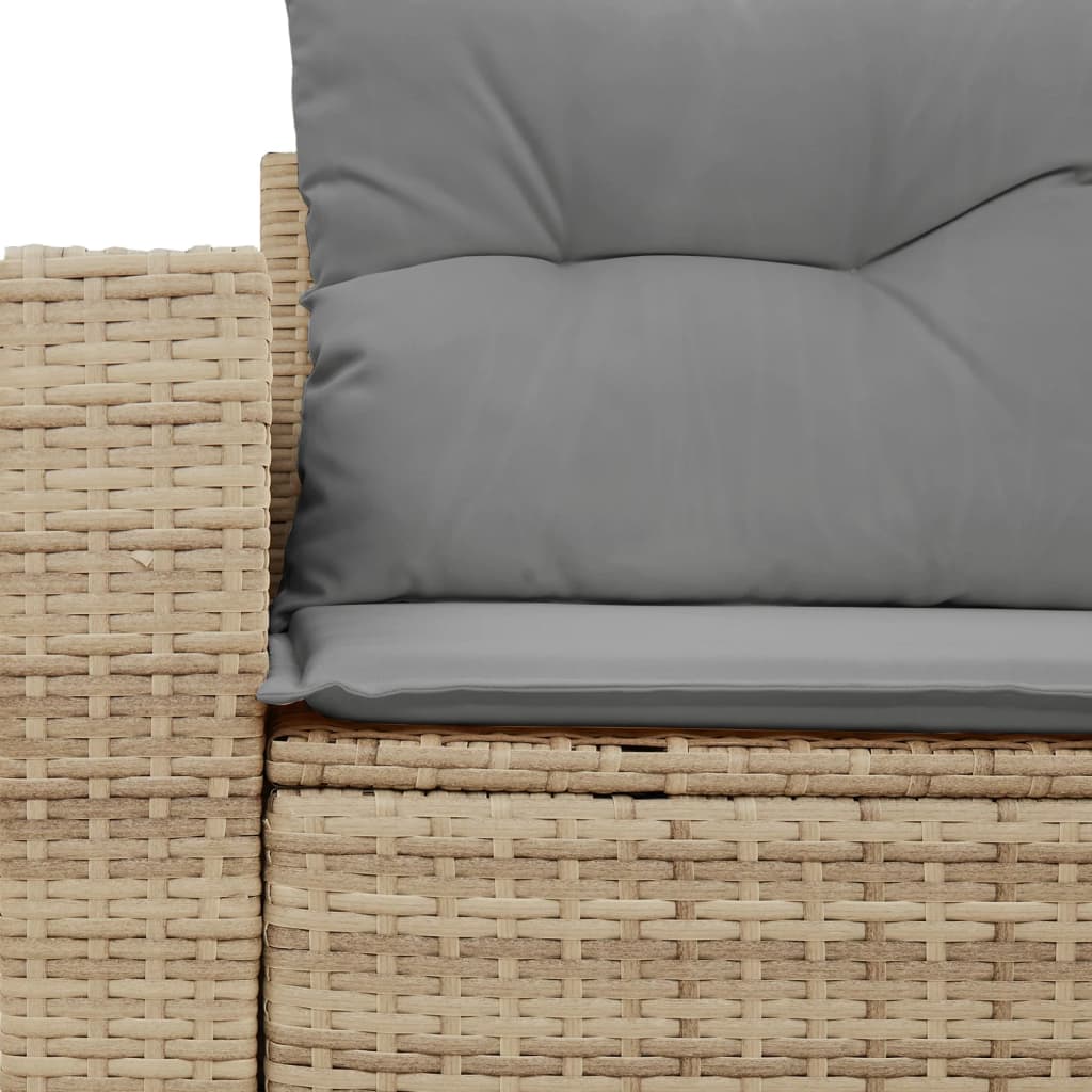 Tuinbank 2-zits met kussens poly rattan beige is nu te koop bij PeponiXL, paradijselijk wonen!
