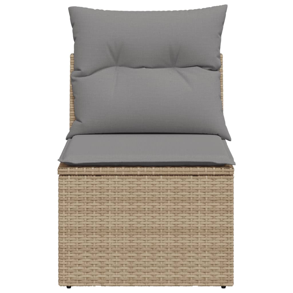 Tuinstoel zonder armleuning met kussens poly rattan beige is nu te koop bij PeponiXL, paradijselijk wonen!