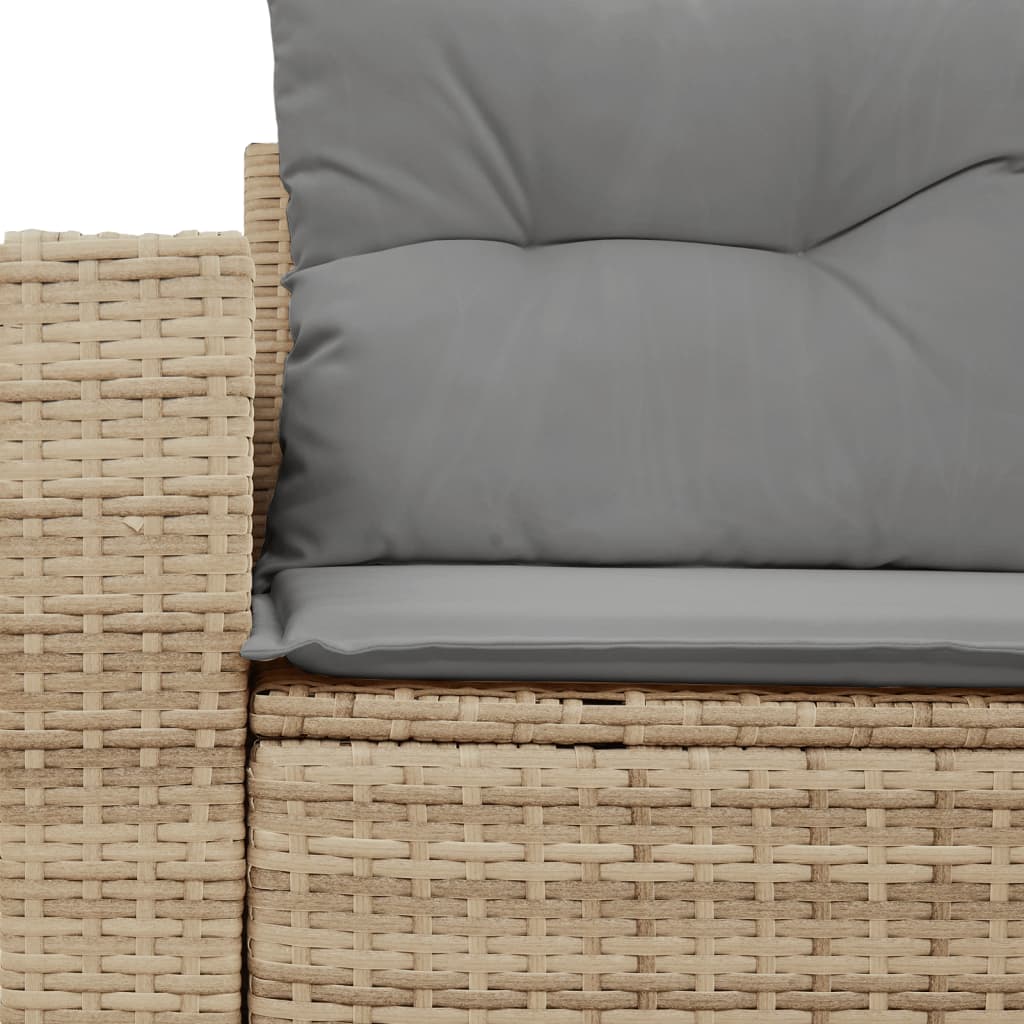 Tuinbank 2-zits met kussens poly rattan beige is nu te koop bij PeponiXL, paradijselijk wonen!