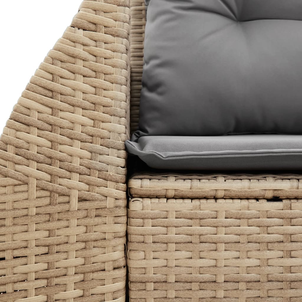 Tuinbank 2-zits met kussens poly rattan beige is nu te koop bij PeponiXL, paradijselijk wonen!