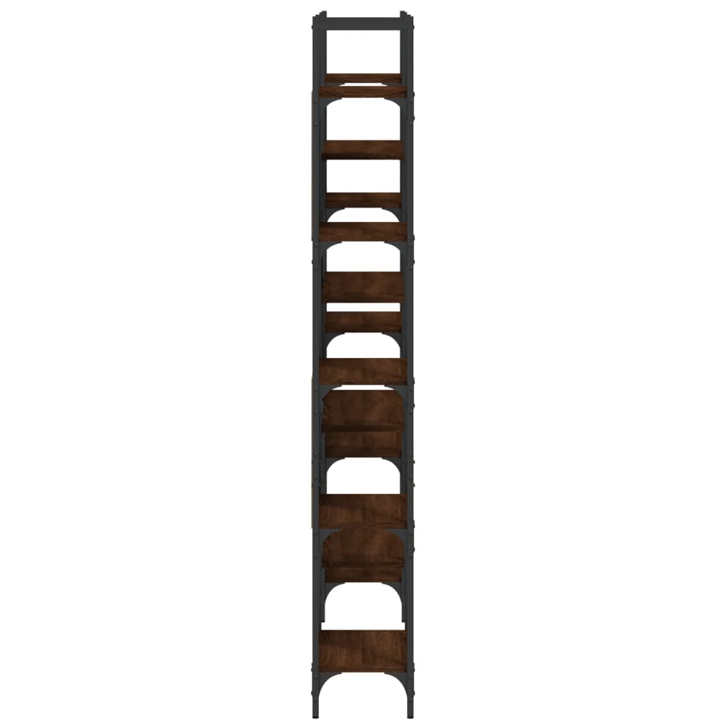 Boekenkast 155,5x24x166,5 cm bewerkt hout bruin eikenkleur is nu te koop bij PeponiXL, paradijselijk wonen!