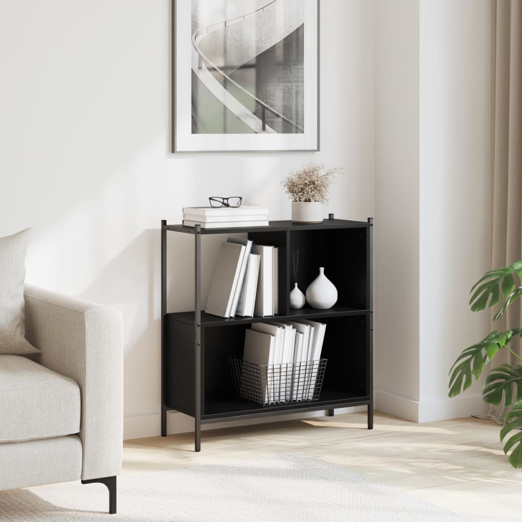 Boekenkast 72x28x77,5 cm bewerkt hout zwart is nu te koop bij PeponiXL, paradijselijk wonen!