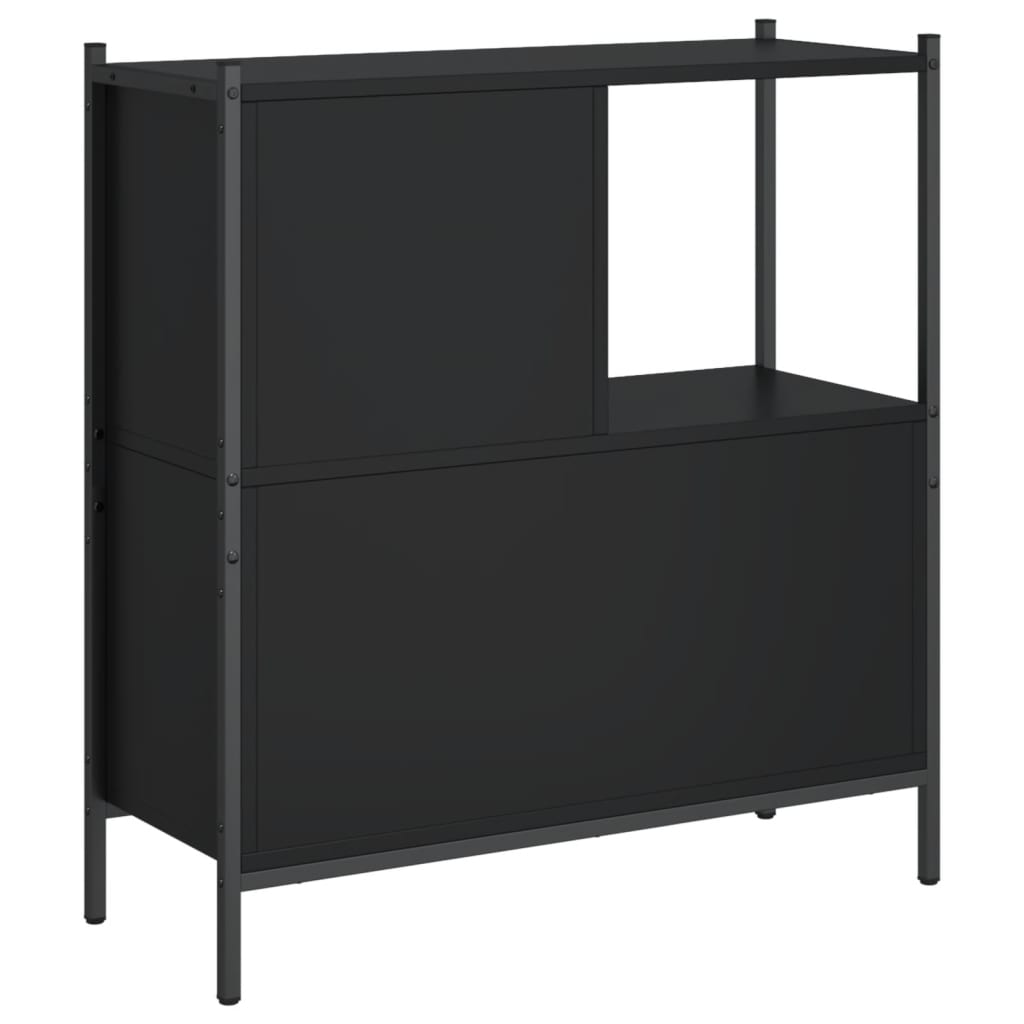 Boekenkast 72x28x77,5 cm bewerkt hout zwart is nu te koop bij PeponiXL, paradijselijk wonen!