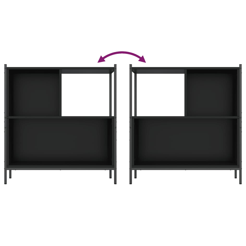 Boekenkast 72x28x77,5 cm bewerkt hout zwart is nu te koop bij PeponiXL, paradijselijk wonen!