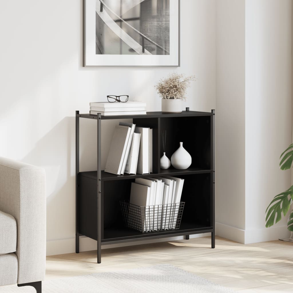 Boekenkast 72x28x77,5 cm bewerkt hout zwart is nu te koop bij PeponiXL, paradijselijk wonen!