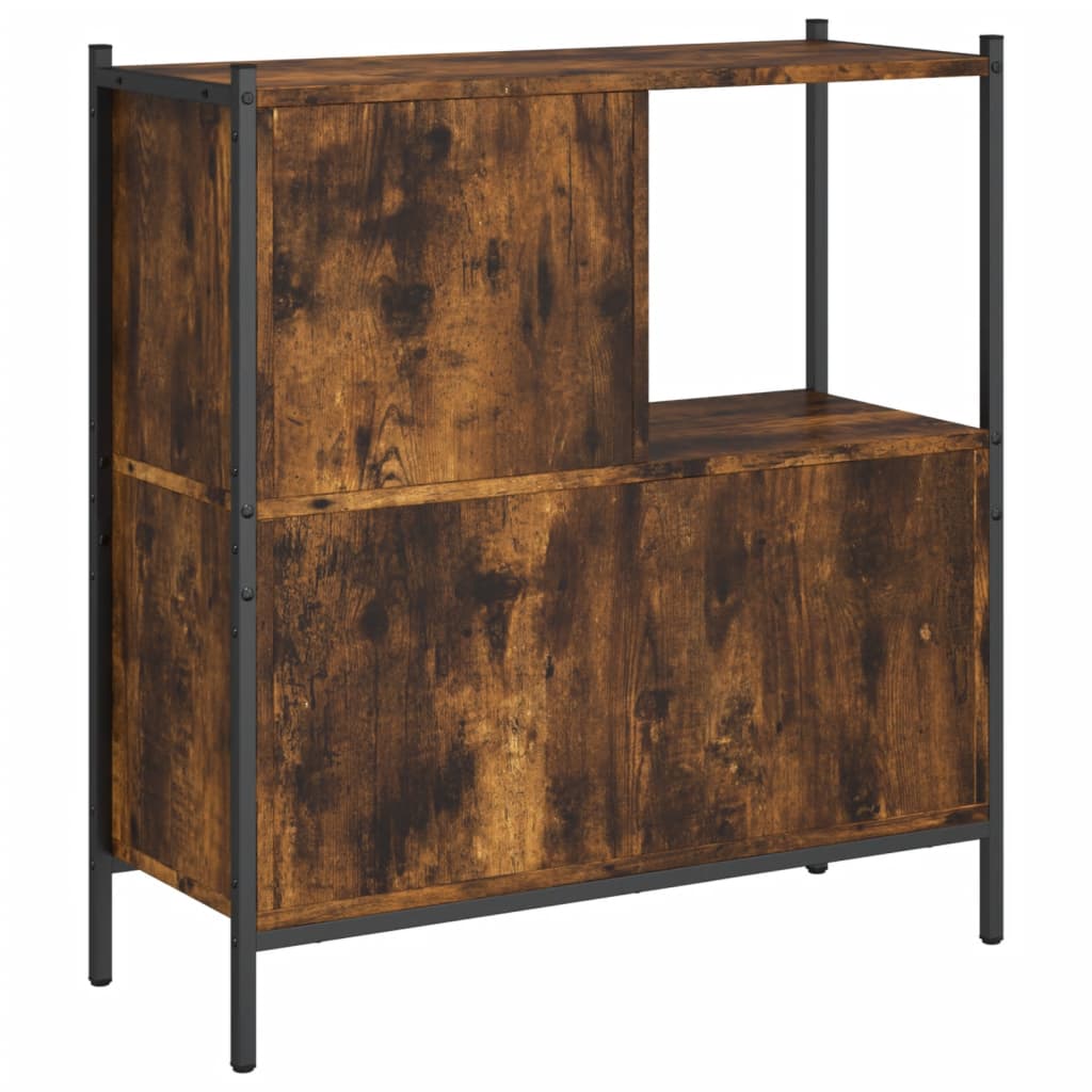 Boekenkast 72x28x77,5 cm bewerkt hout gerookt eikenkleurig is nu te koop bij PeponiXL, paradijselijk wonen!