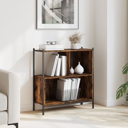 Boekenkast 72x28x77,5 cm bewerkt hout gerookt eikenkleurig is nu te koop bij PeponiXL, paradijselijk wonen!