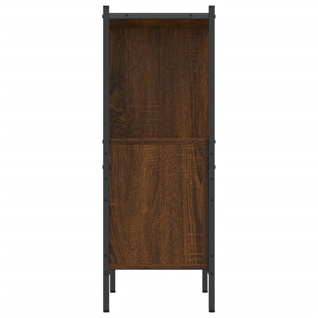 Boekenkast 72x28x77,5 cm bewerkt hout bruin eikenkleur is nu te koop bij PeponiXL, paradijselijk wonen!