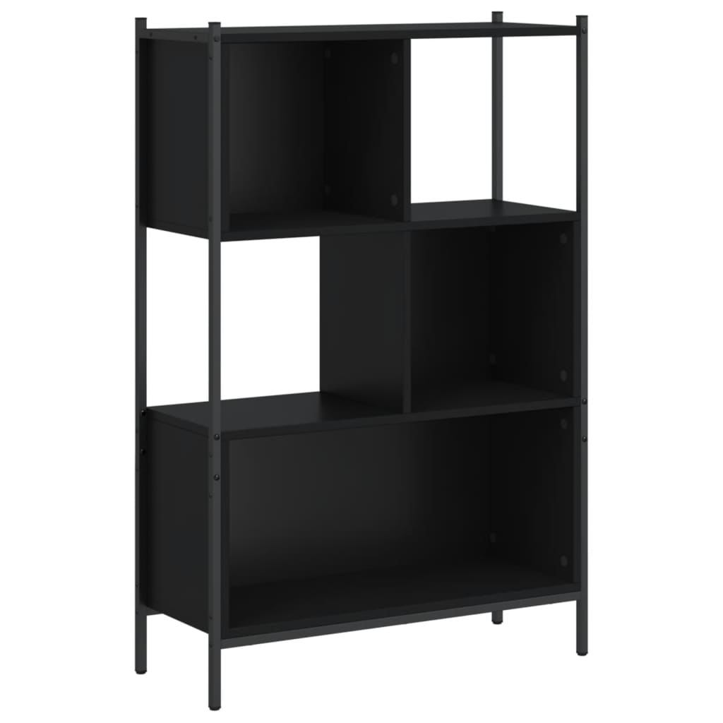 Boekenkast 72x28x109 cm bewerkt hout zwart is nu te koop bij PeponiXL, paradijselijk wonen!
