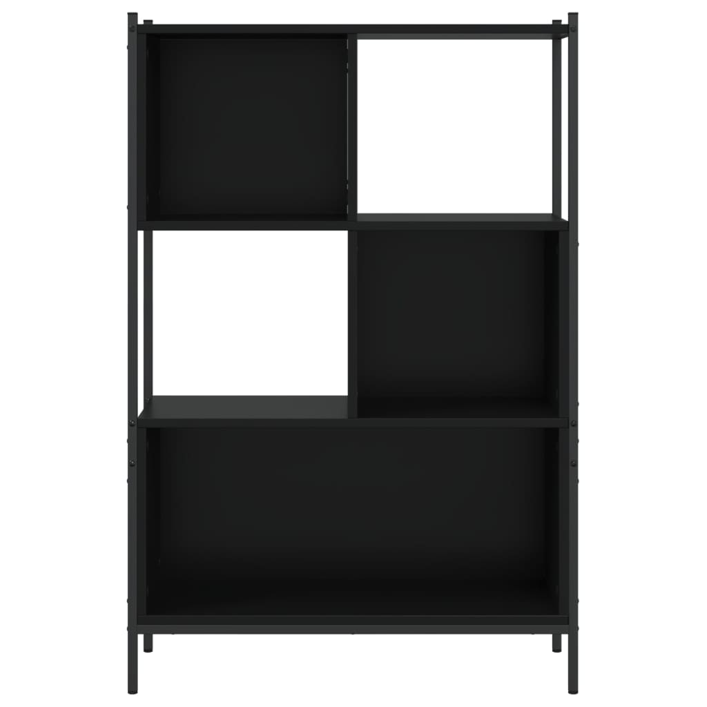 Boekenkast 72x28x109 cm bewerkt hout zwart is nu te koop bij PeponiXL, paradijselijk wonen!