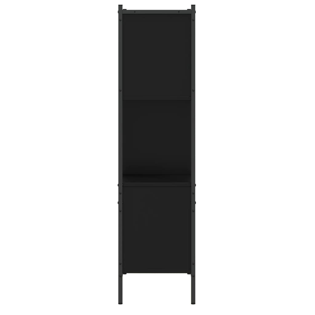 Boekenkast 72x28x109 cm bewerkt hout zwart is nu te koop bij PeponiXL, paradijselijk wonen!