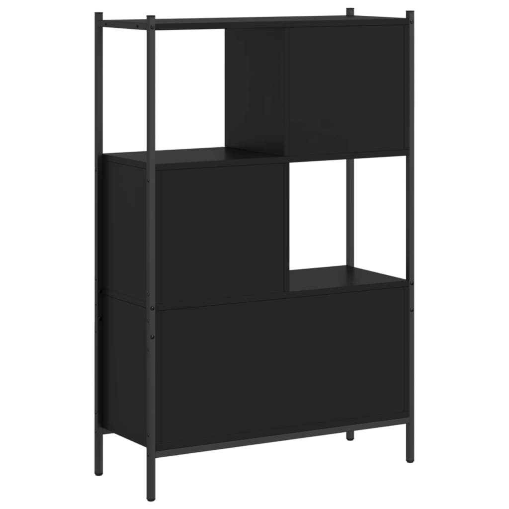 Boekenkast 72x28x109 cm bewerkt hout zwart is nu te koop bij PeponiXL, paradijselijk wonen!
