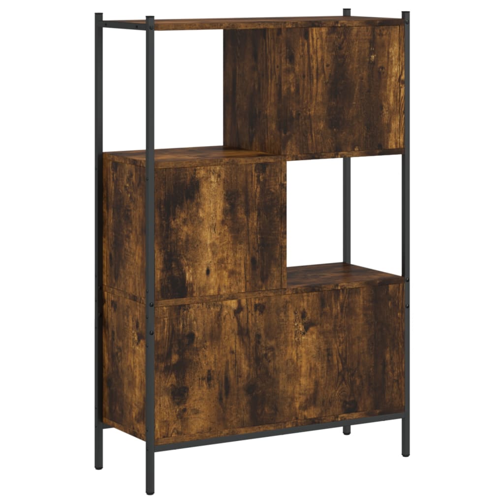 Boekenkast 72x28x109 cm bewerkt hout gerookt eikenkleurig is nu te koop bij PeponiXL, paradijselijk wonen!