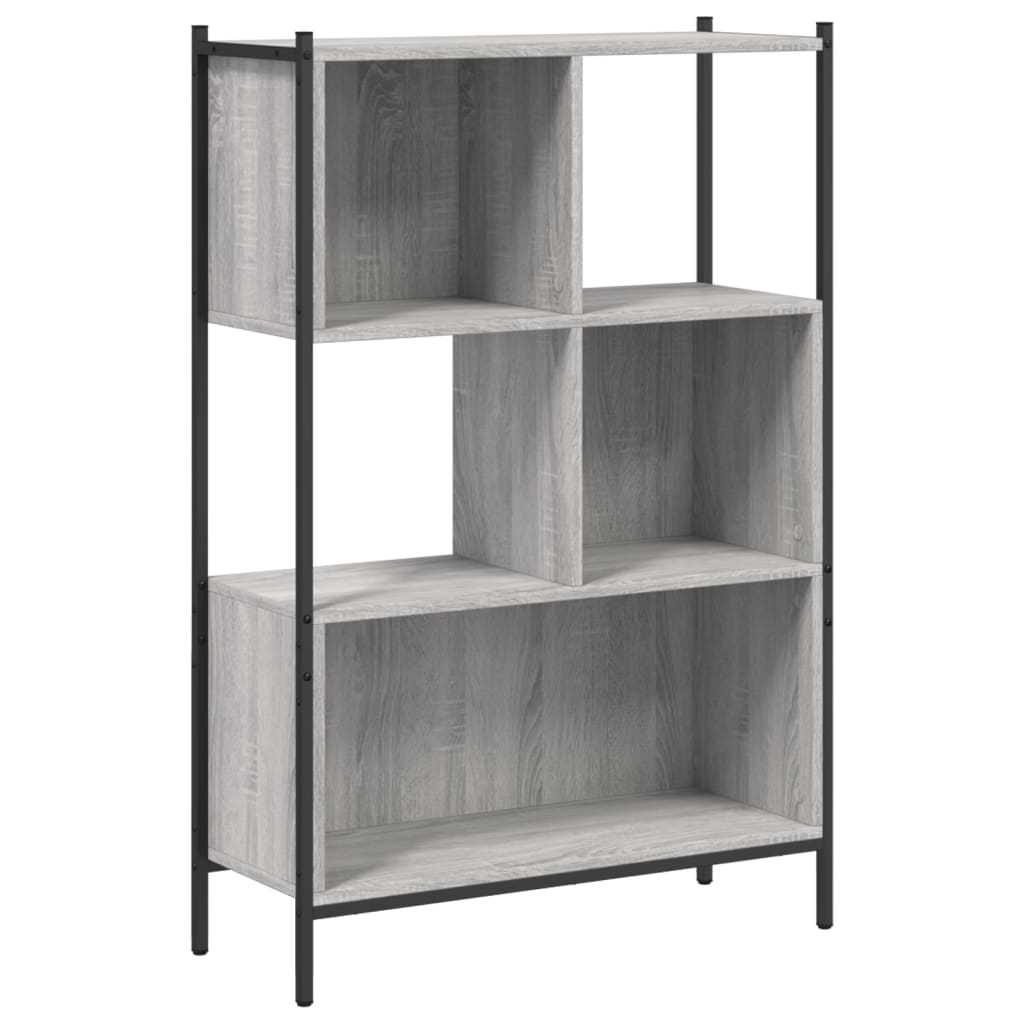 Boekenkast 72x28x109 cm bewerkt hout grijs sonoma eikenkleurig is nu te koop bij PeponiXL, paradijselijk wonen!