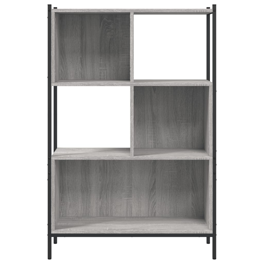 Boekenkast 72x28x109 cm bewerkt hout grijs sonoma eikenkleurig is nu te koop bij PeponiXL, paradijselijk wonen!