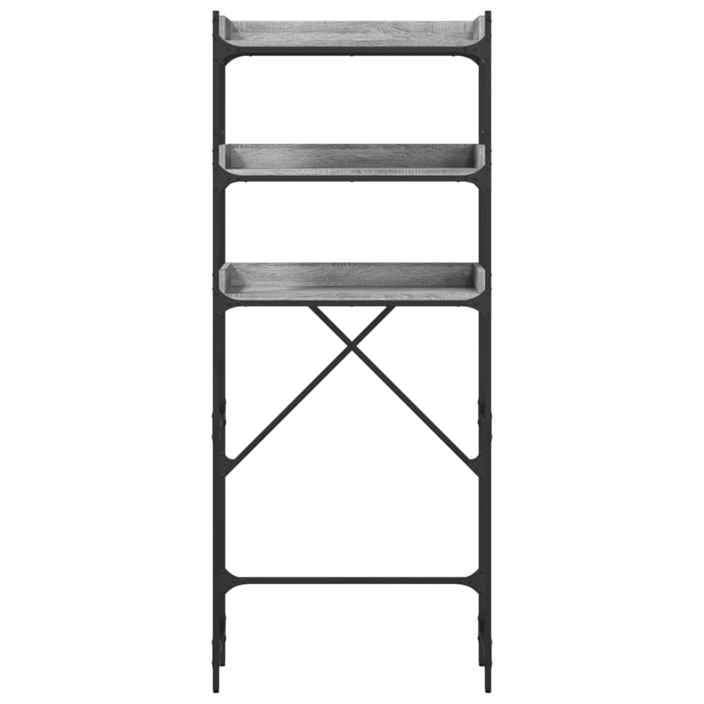 Wasmachinerek 67x25x163 cm bewerkt hout grijs sonoma is nu te koop bij PeponiXL, paradijselijk wonen!