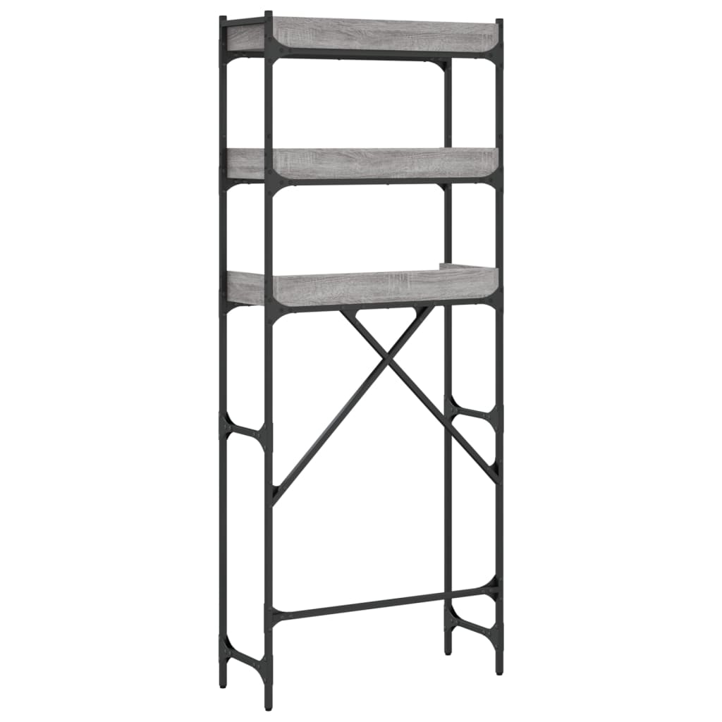 Wasmachinerek 67x25x163 cm bewerkt hout grijs sonoma is nu te koop bij PeponiXL, paradijselijk wonen!