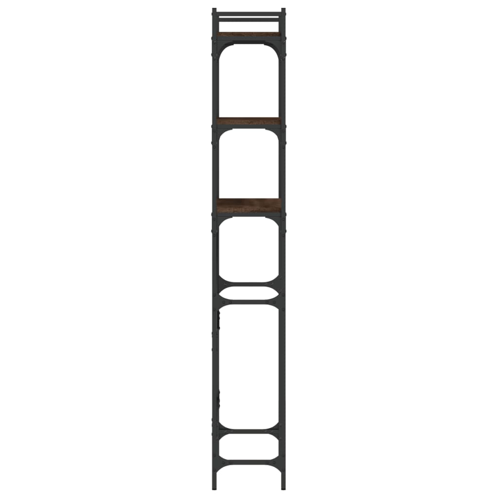 Wasmachinerek 67x25x163 cm bewerkt hout bruin eikenkleur is nu te koop bij PeponiXL, paradijselijk wonen!