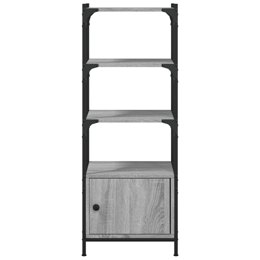 Boekenkast 3-laags 41x30x109,5 cm bewerkt hout grijs sonoma is nu te koop bij PeponiXL, paradijselijk wonen!
