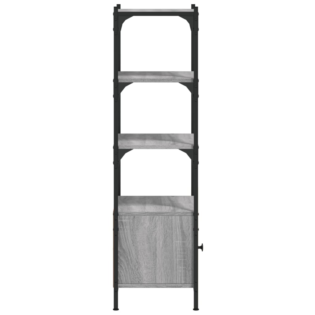 Boekenkast 3-laags 41x30x109,5 cm bewerkt hout grijs sonoma is nu te koop bij PeponiXL, paradijselijk wonen!
