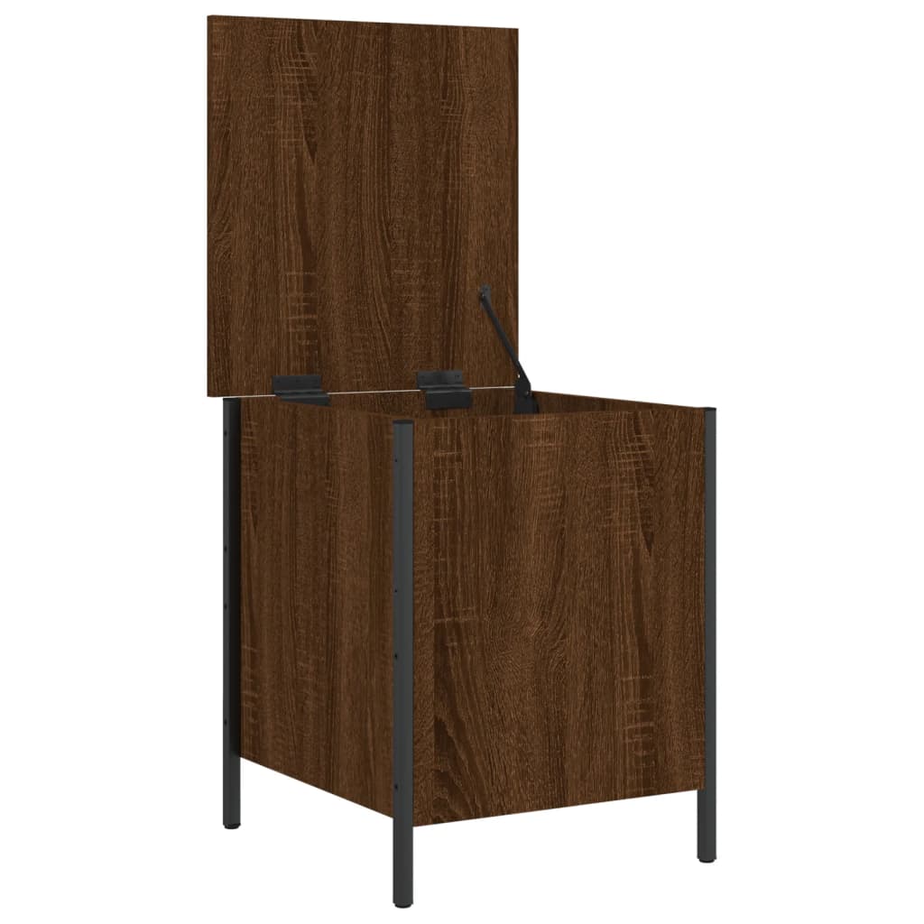 Opbergbankje 40x42,5x50 cm bewerkt hout bruin eikenkleur is nu te koop bij PeponiXL, paradijselijk wonen!