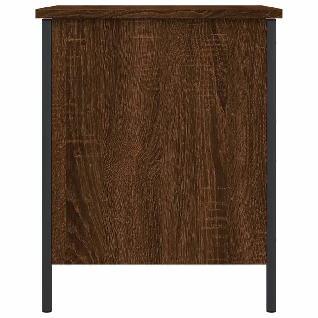 Opbergbankje 40x42,5x50 cm bewerkt hout bruin eikenkleur is nu te koop bij PeponiXL, paradijselijk wonen!