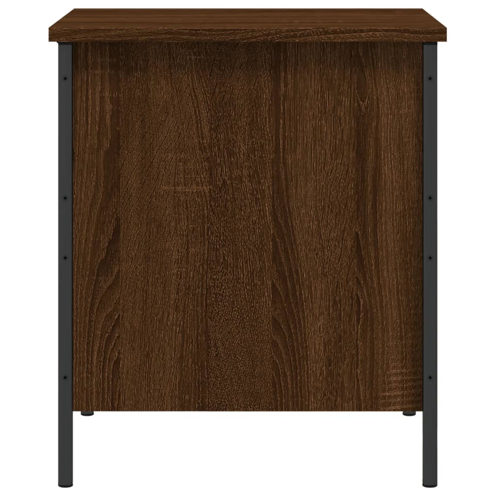 Opbergbankje 40x42,5x50 cm bewerkt hout bruin eikenkleur is nu te koop bij PeponiXL, paradijselijk wonen!