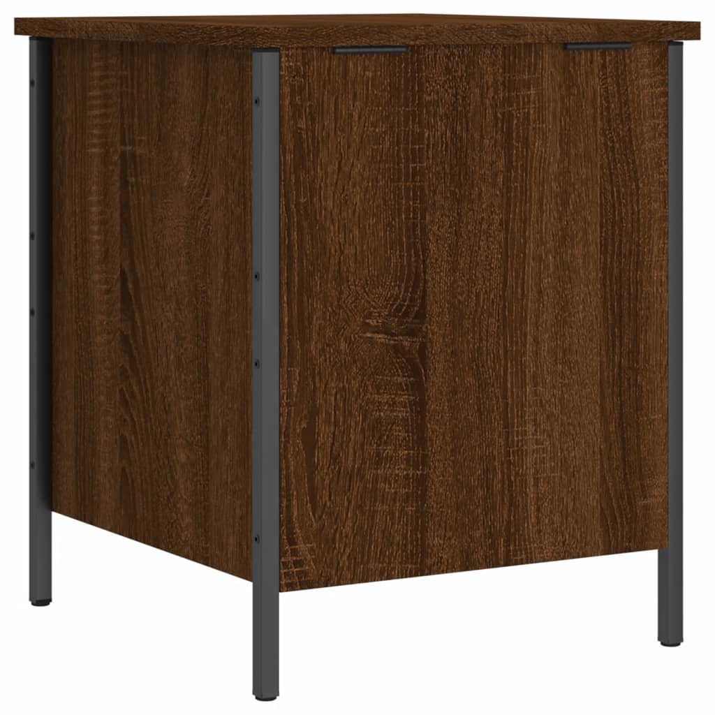 Opbergbankje 40x42,5x50 cm bewerkt hout bruin eikenkleur is nu te koop bij PeponiXL, paradijselijk wonen!