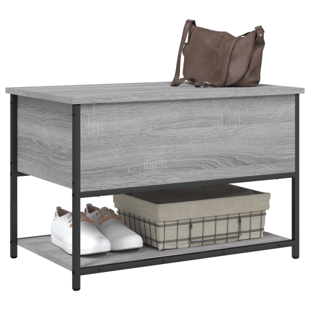 Opbergbankje 70x42,5x47 cm bewerkt hout grijs sonoma eikenkleur is nu te koop bij PeponiXL, paradijselijk wonen!