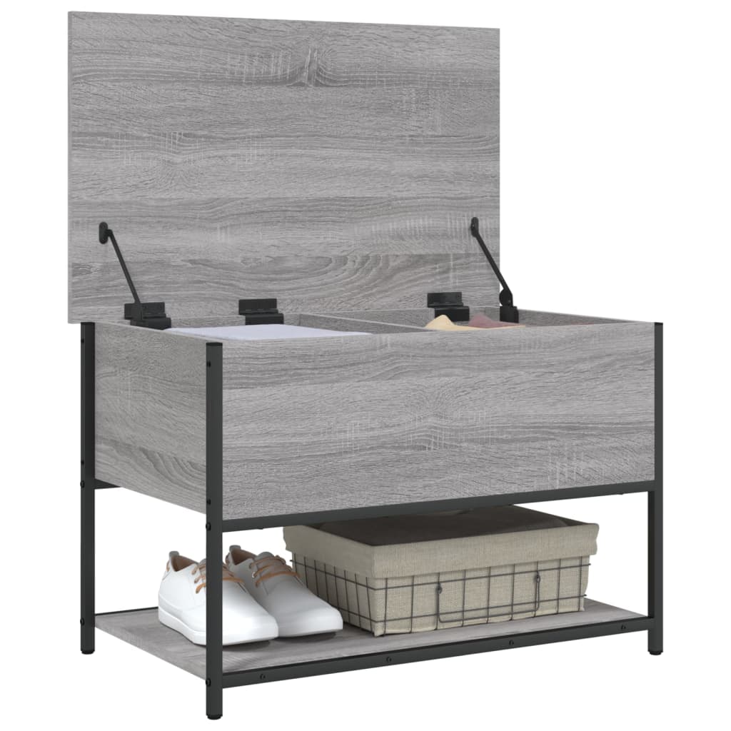 Opbergbankje 70x42,5x47 cm bewerkt hout grijs sonoma eikenkleur is nu te koop bij PeponiXL, paradijselijk wonen!