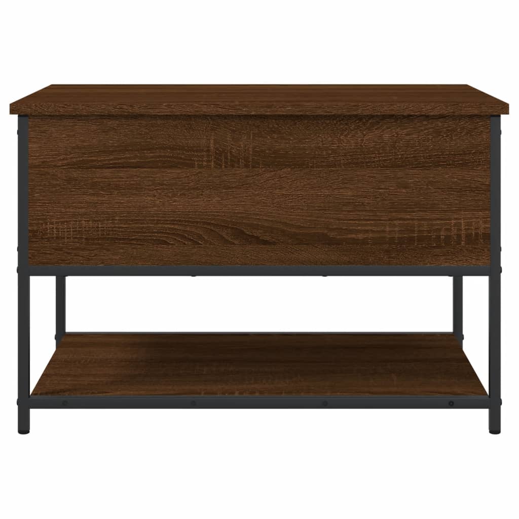 Opbergbankje 70x42,5x47 cm bewerkt hout bruin eikenkleur is nu te koop bij PeponiXL, paradijselijk wonen!