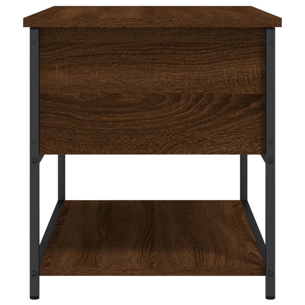 Opbergbankje 70x42,5x47 cm bewerkt hout bruin eikenkleur is nu te koop bij PeponiXL, paradijselijk wonen!