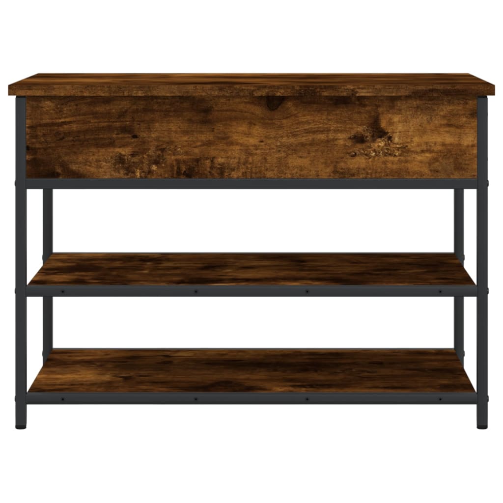 Schoenenbankje 70x42,5x50 cm bewerkt hout gerookt eikenkleurig is nu te koop bij PeponiXL, paradijselijk wonen!