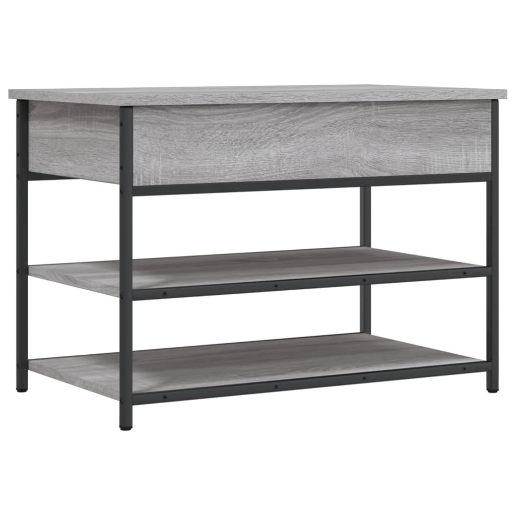 Schoenenbankje 70x42,5x50 cm bewerkt hout grijs sonoma eiken is nu te koop bij PeponiXL, paradijselijk wonen!
