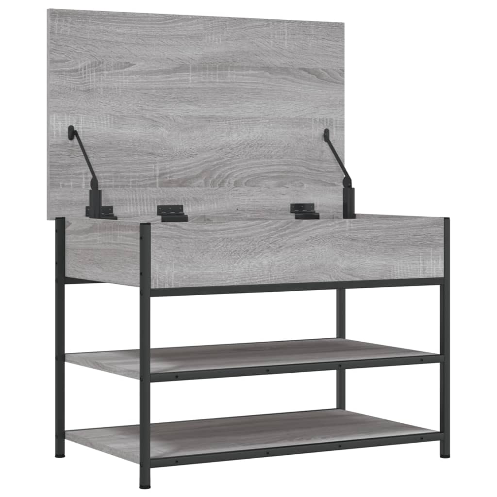 Schoenenbankje 70x42,5x50 cm bewerkt hout grijs sonoma eiken is nu te koop bij PeponiXL, paradijselijk wonen!
