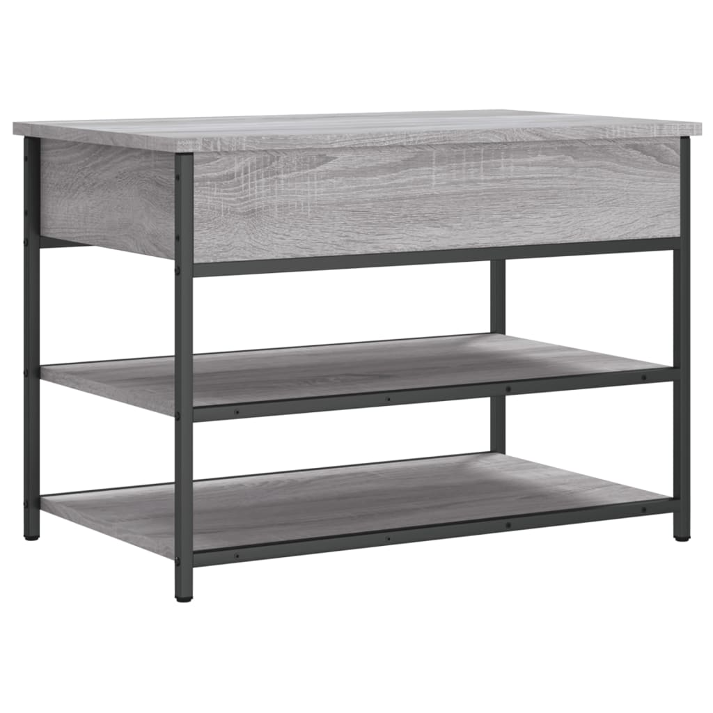 Schoenenbankje 70x42,5x50 cm bewerkt hout grijs sonoma eiken is nu te koop bij PeponiXL, paradijselijk wonen!