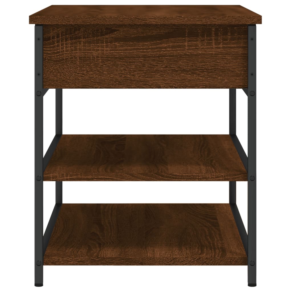Schoenenbankje 70x42,5x50 cm bewerkt hout bruin eikenkleur is nu te koop bij PeponiXL, paradijselijk wonen!