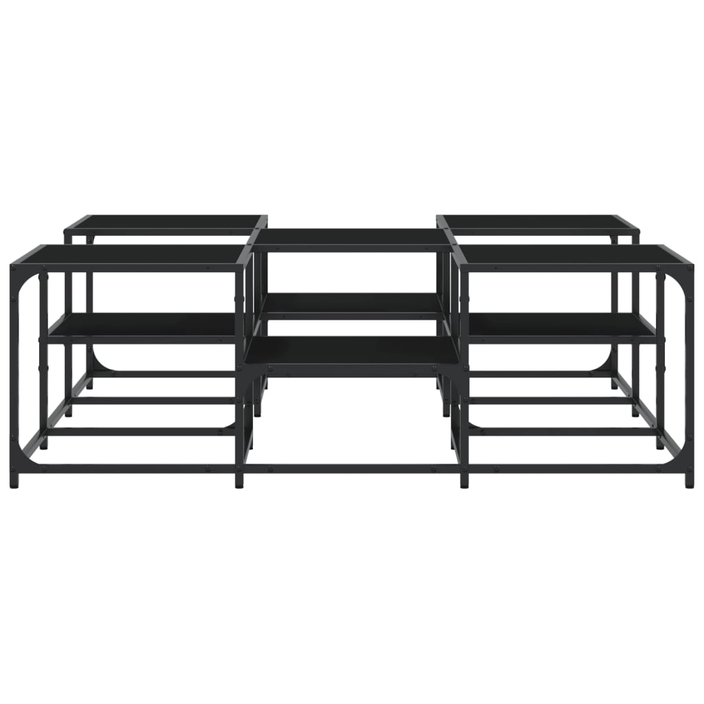 Salontafel 121x121x40 cm bewerkt hout zwart is nu te koop bij PeponiXL, paradijselijk wonen!