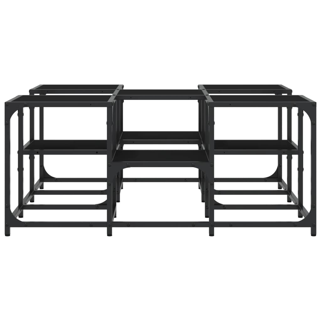 Salontafel 91x91x40 cm bewerkt hout zwart is nu te koop bij PeponiXL, paradijselijk wonen!