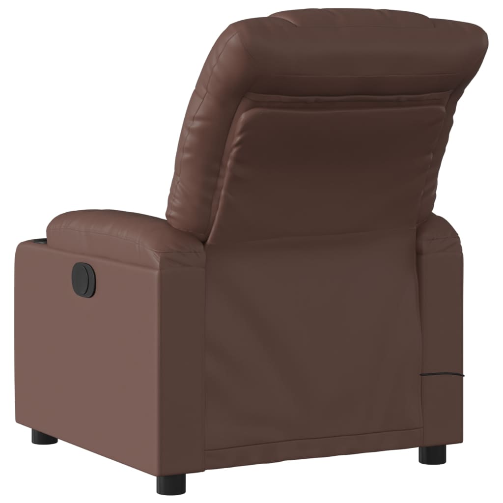 Massagestoel verstelbaar kunstleer bruin is nu te koop bij PeponiXL, paradijselijk wonen!