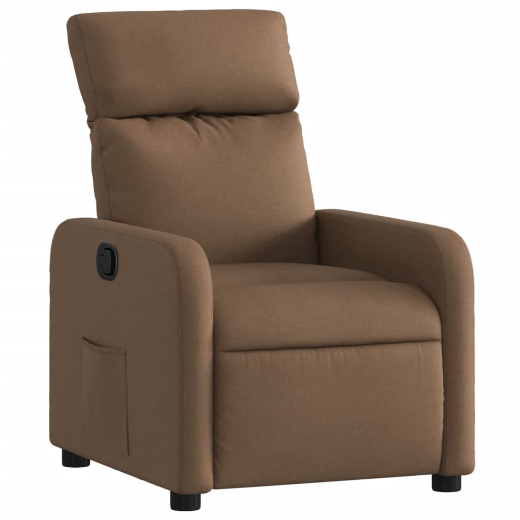 Fauteuil verstelbaar stof bruin is nu te koop bij PeponiXL, paradijselijk wonen!