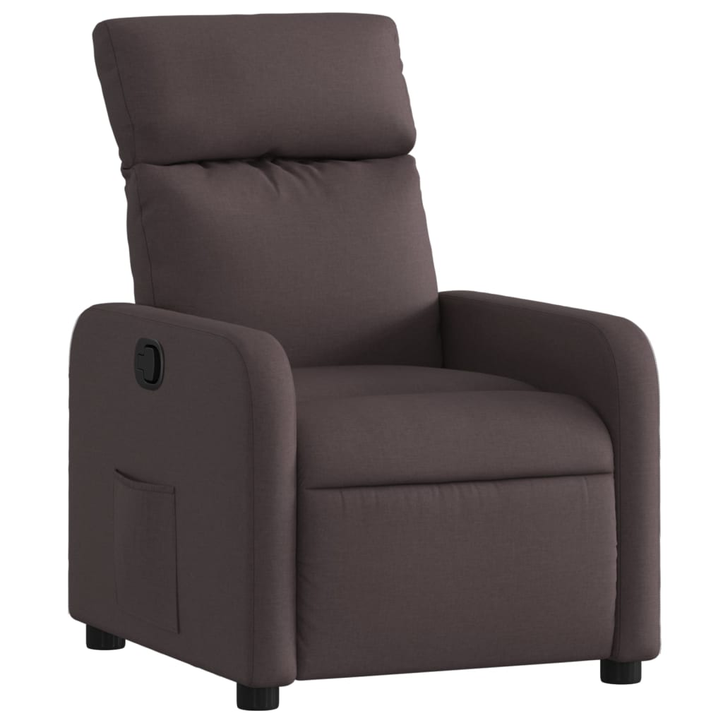 Fauteuil verstelbaar stof donkerbruin is nu te koop bij PeponiXL, paradijselijk wonen!