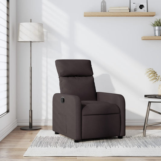 Fauteuil verstelbaar stof donkerbruin is nu te koop bij PeponiXL, paradijselijk wonen!
