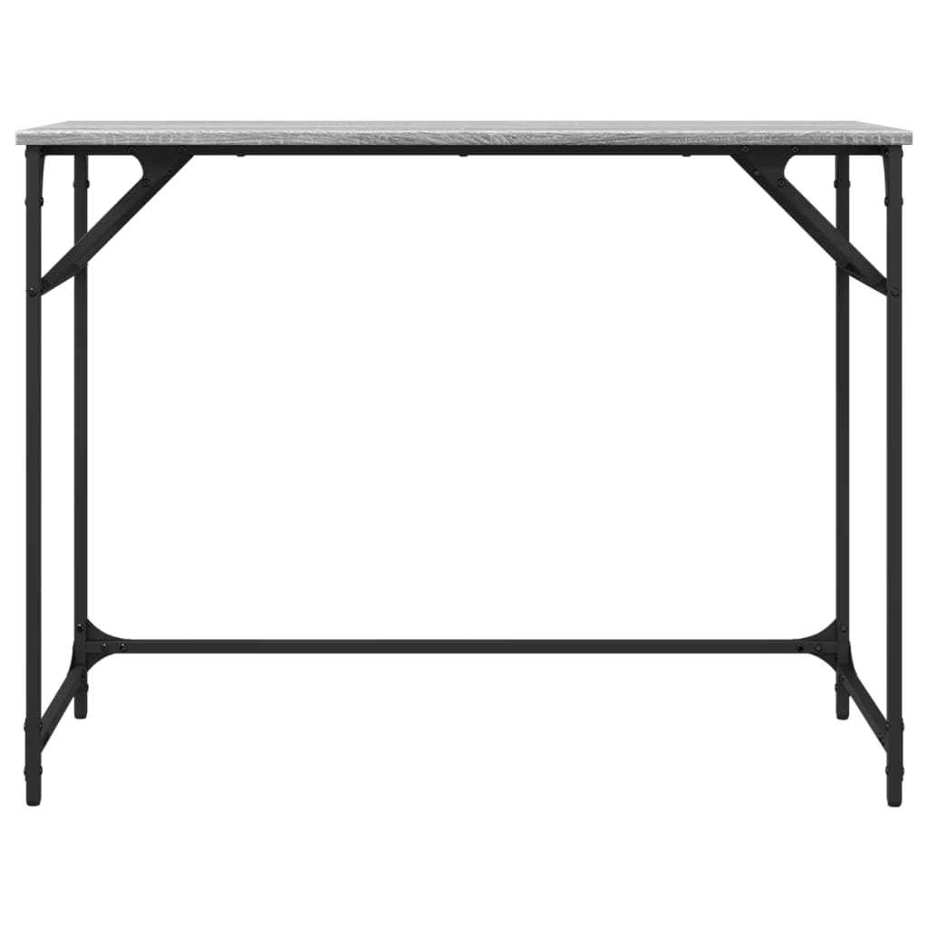 Bureau 100x45x76 cm hout en gepoedercoat staal grijs sonoma is nu te koop bij PeponiXL, paradijselijk wonen!