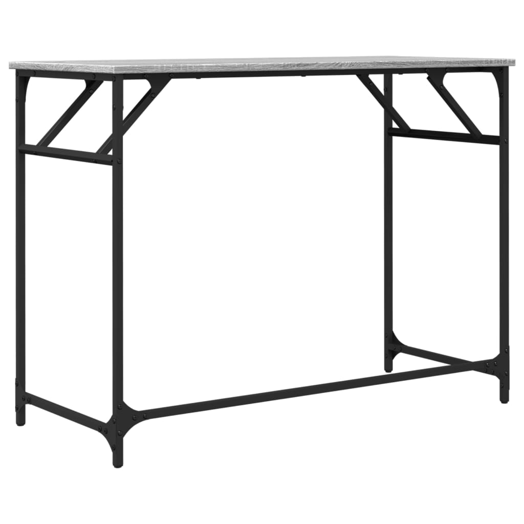 Bureau 100x45x76 cm hout en gepoedercoat staal grijs sonoma is nu te koop bij PeponiXL, paradijselijk wonen!