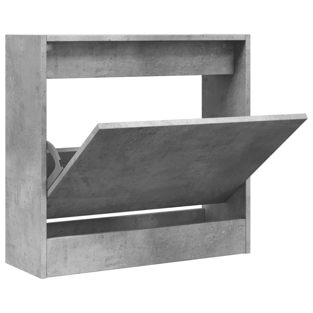 Schoenenkast 60x21x57 cm bewerkt hout betongrijs is nu te koop bij PeponiXL, paradijselijk wonen!