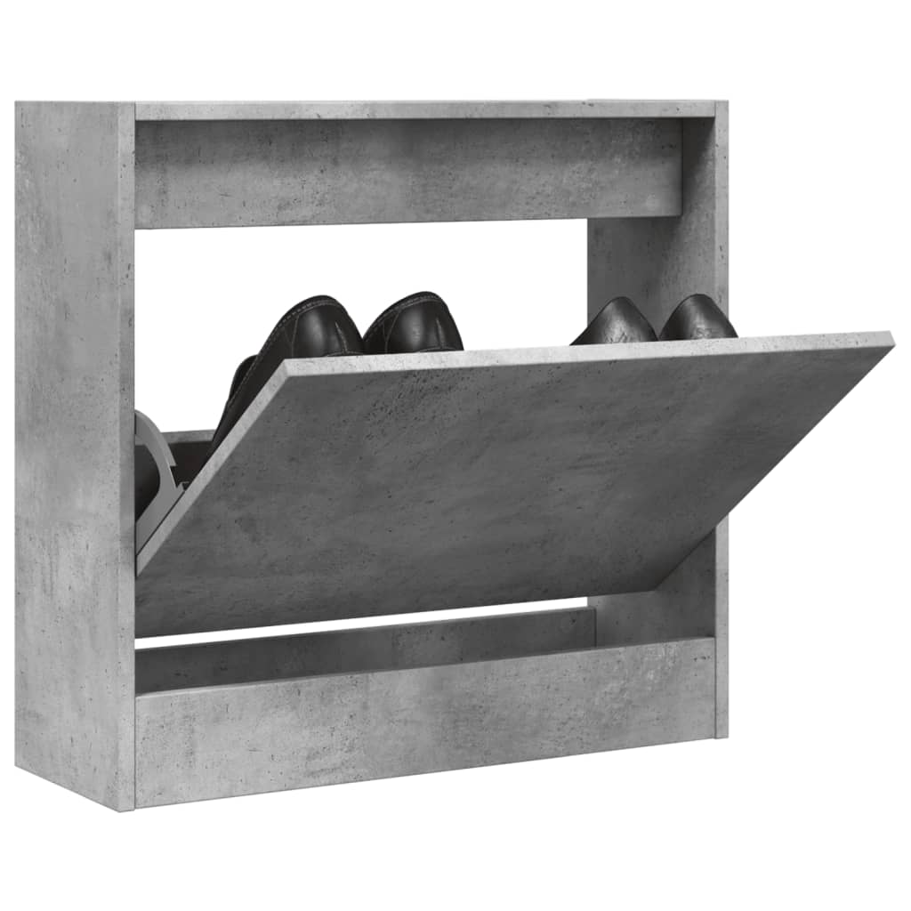 Schoenenkast 60x21x57 cm bewerkt hout betongrijs is nu te koop bij PeponiXL, paradijselijk wonen!