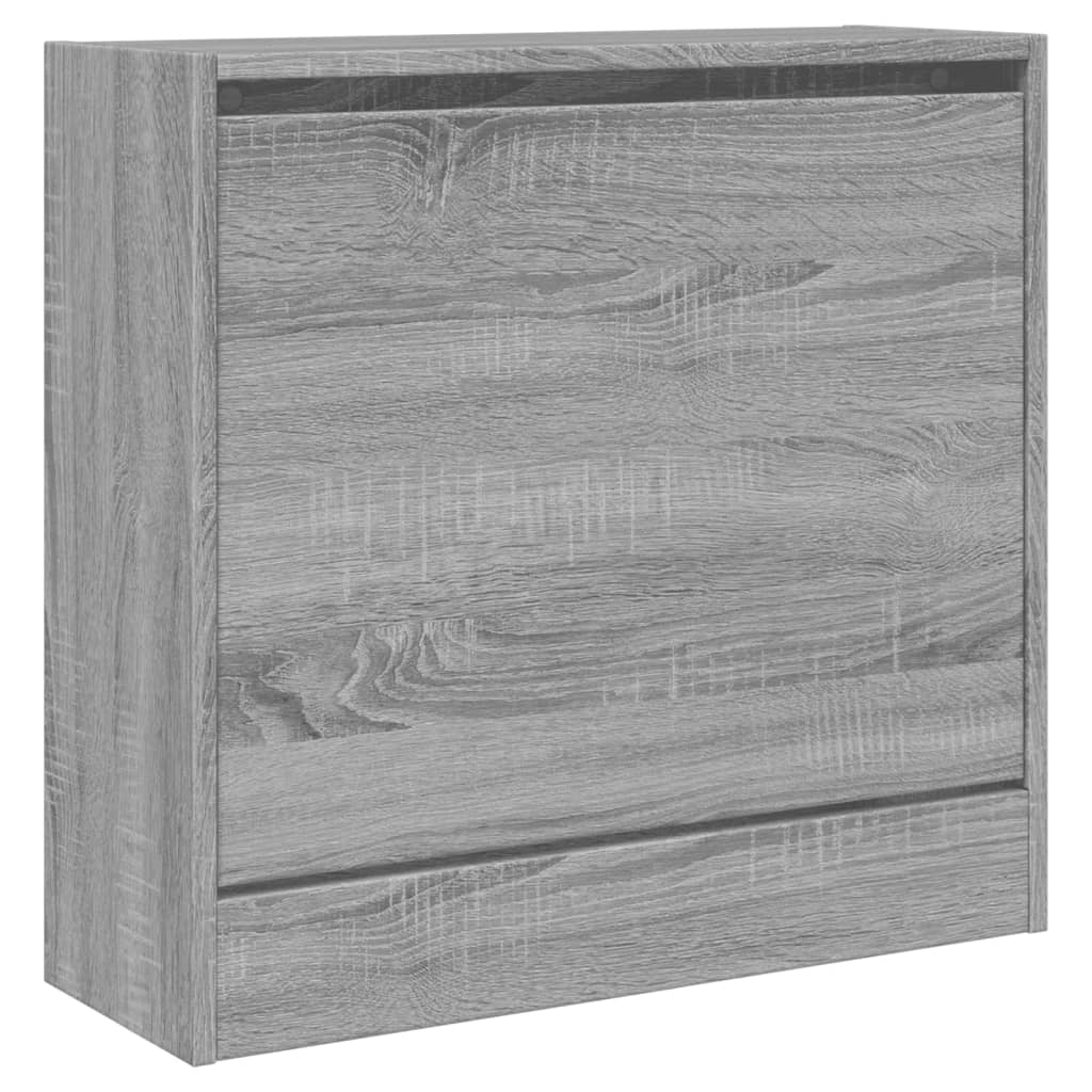 Schoenenkast 60x21x57 cm bewerkt hout grijs sonoma eikenkleurig is nu te koop bij PeponiXL, paradijselijk wonen!